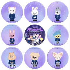 "SKZ'S MAGIC SCHOOL" Badge Mirror Keychain Pendant