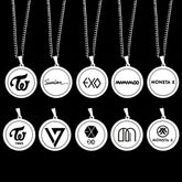 KPOP LOGO Round Pendant Necklace