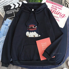 Unisex Anime Graphic Print Thin Hoodie