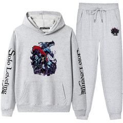 Casual Anime Graphic Hoodie Loose Pants