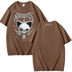 Evil Foxi.ny Print Short-sleeved Cotton T-shirt