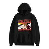 Unisex Luffy Anime Print Loose Hoodie