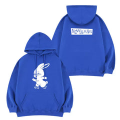 NJZ Rabbit Print Pullover Hoodie Top