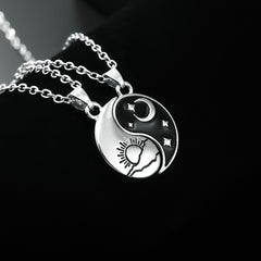 Tai Chi Sun and Moon Splicing Necklace
