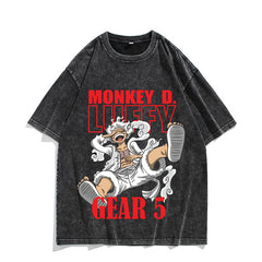 Luffy Short-sleeved Cotton Washed Tee