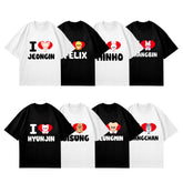 I Love SKZ Cute Print Crew Neck Tee