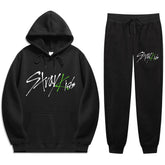 SKZ LOGO Print Hoodie Sweatpants Set