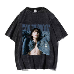 Trendy Kpop Pattern Printed Loose T-shirt