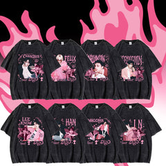 SKZ DO IT Album Poster Washed T-shirt Top