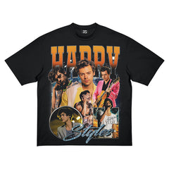 HS Retro-printed Cotton Crew Neck T-shirt