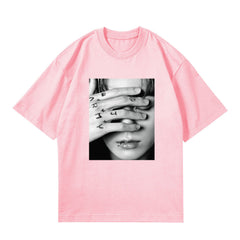 Kpop Poster Printed Short Sleeve T-shirt