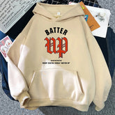 Kpop Batter Up Logo Printed Pullover Hoodie