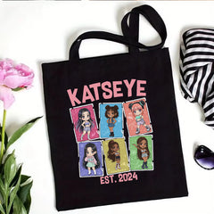 Katseye Printed Canvas Tote Bag