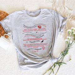 Vintage TVD Letter Casual T-shirt