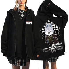 SK DominATE: Celebrate Print Loose Zipper Hoodie