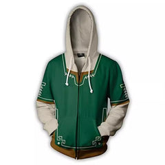 Game 3D Print Zipper Sports Cospaly Hoodie