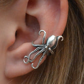 Retro Octopus Alloy Ear Clips