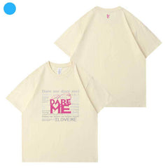 DARE ME Graphic Cotton Short-sleeved T-shirt