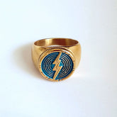 Retro Cool Flash Titanium Steel Ring