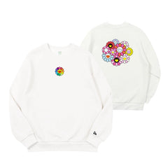 Sunflower Printed Round Neck Pullover Sweatshirt