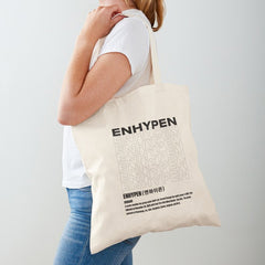 KPOP Logo Canvas Shoulder Bag