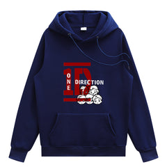 Casual 1D Graphic Printed Pullover Hoodie