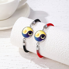 Sun and Moon Luminous Hand Rope Couple Bracelet