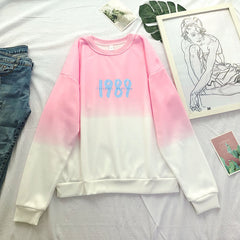 Taylor 1989 Gradient Color Crew Neck Sweatshirt