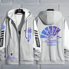 Unisex Game Kamisato Ayaka Cosplay Hooded Jacket