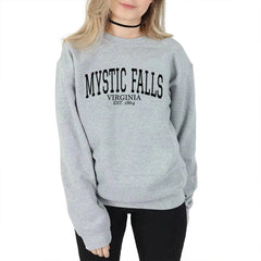 Women's Mystic Falls Printed Pullover Sweatshirt
