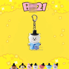 BANGTAN Cartoon Doll Pendant Acrylic Keychain