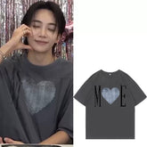 Jeonghan Same Cotton Round Neck T-shirt