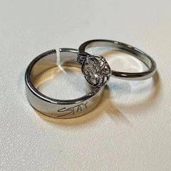 Chic Kpop Stay Letter Open Ring