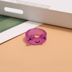 Cute Luminous Cartoon Frog Ring