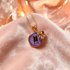 BANGTAN Purple Pendant Collarbone Necklace