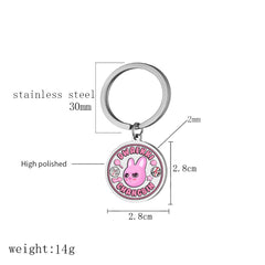 SKZ Printed Stainless Steel Keychain Pendant
