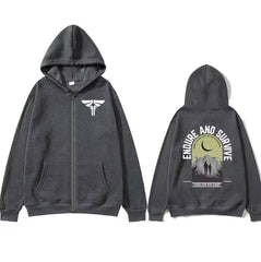 Unisex Game Logo Print Zipper Hoodie