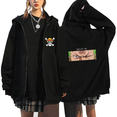 Unisex Anime Printed Casual Zipper Sports Hoodie