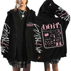 SKZ DO IT Tracks Printed Hooded Zipper Coat