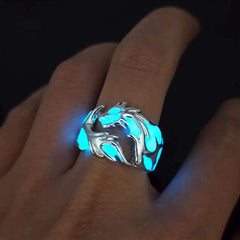 Creative Luminous Dragon Retro Men's Rings