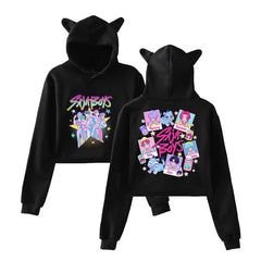 Women's HUNTRIX Cat Ears Crop Hoodie