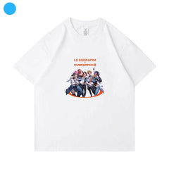 KPOP Cartoon Printed Short-sleeved T-shirt Cotton Top