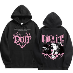 SKZ DO IT Logo Black Hoodie Top