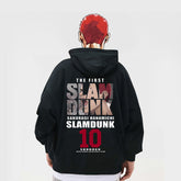 Men's Anime Printed Loose Black Hoodie