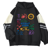 Trendy SKZ Graffiti Print Hoodie