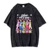 Retro NJZ Rabbit Washed T-shirt Top