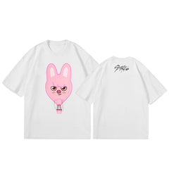 Unisex Kpop Cartoon Pattern Casual T-shirt
