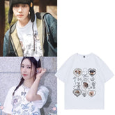ZhangHao YUNAH Same Graphic Printed T-shirt