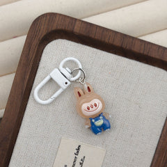 White Buckle Doll Pendant KeyChain