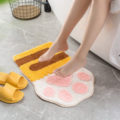 2 Different Colors Little CAT Paw BATH MAT